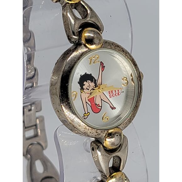 Valdawn Vintage Betty Boop Iconic Red Dainty Ladies Wrist Watch Silver Gold Tone main image 7